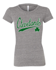 "Script Cleveland Irish" design on Grey - Only in Clev