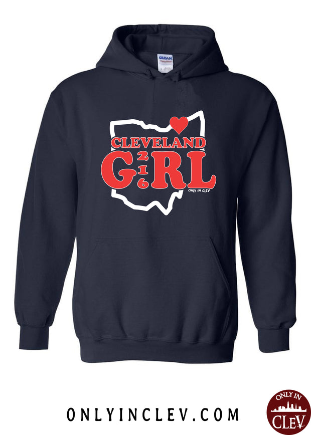 "Cleveland Girl" Design on Navy - Only in Clev