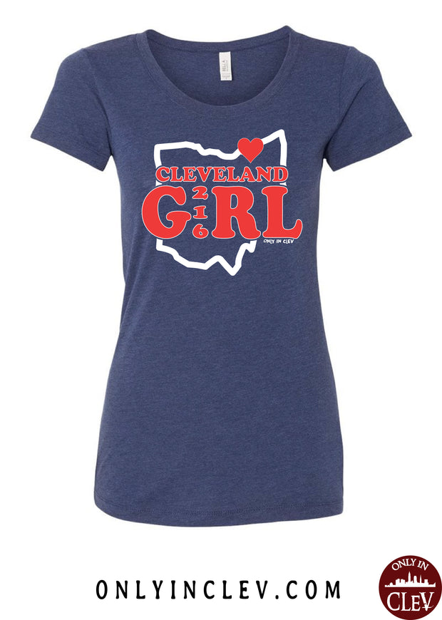 "Cleveland Girl" Design on Navy - Only in Clev