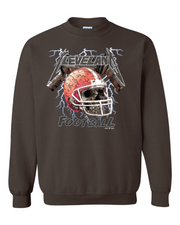 "Cleveland Football Skull" on Brown