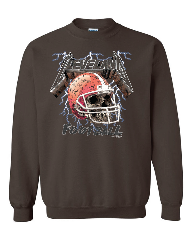 "Cleveland Football Skull" on Brown