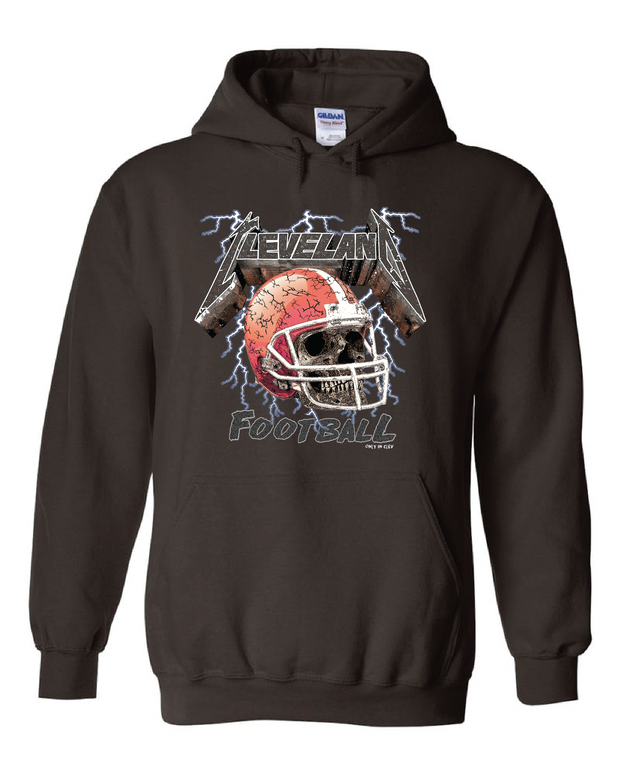 "Cleveland Football Skull" on Brown