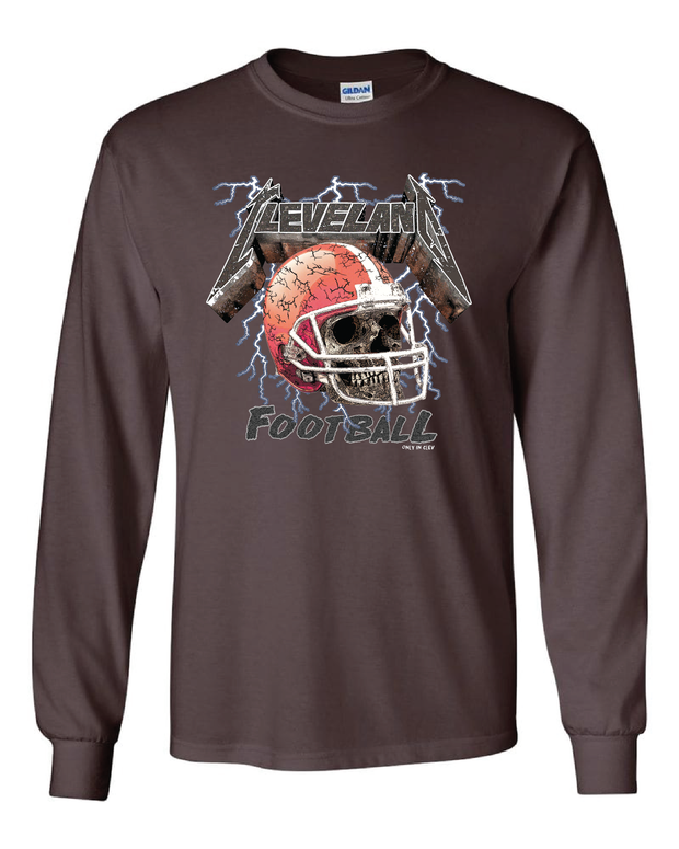 "Cleveland Football Skull" on Brown