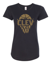 "Cleveland Vintage Net Gold" Basketball on Black