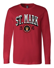 "St. Mark Lions Crest" Design on Red