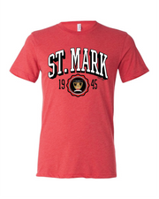"St. Mark Lions Crest" Design on Red