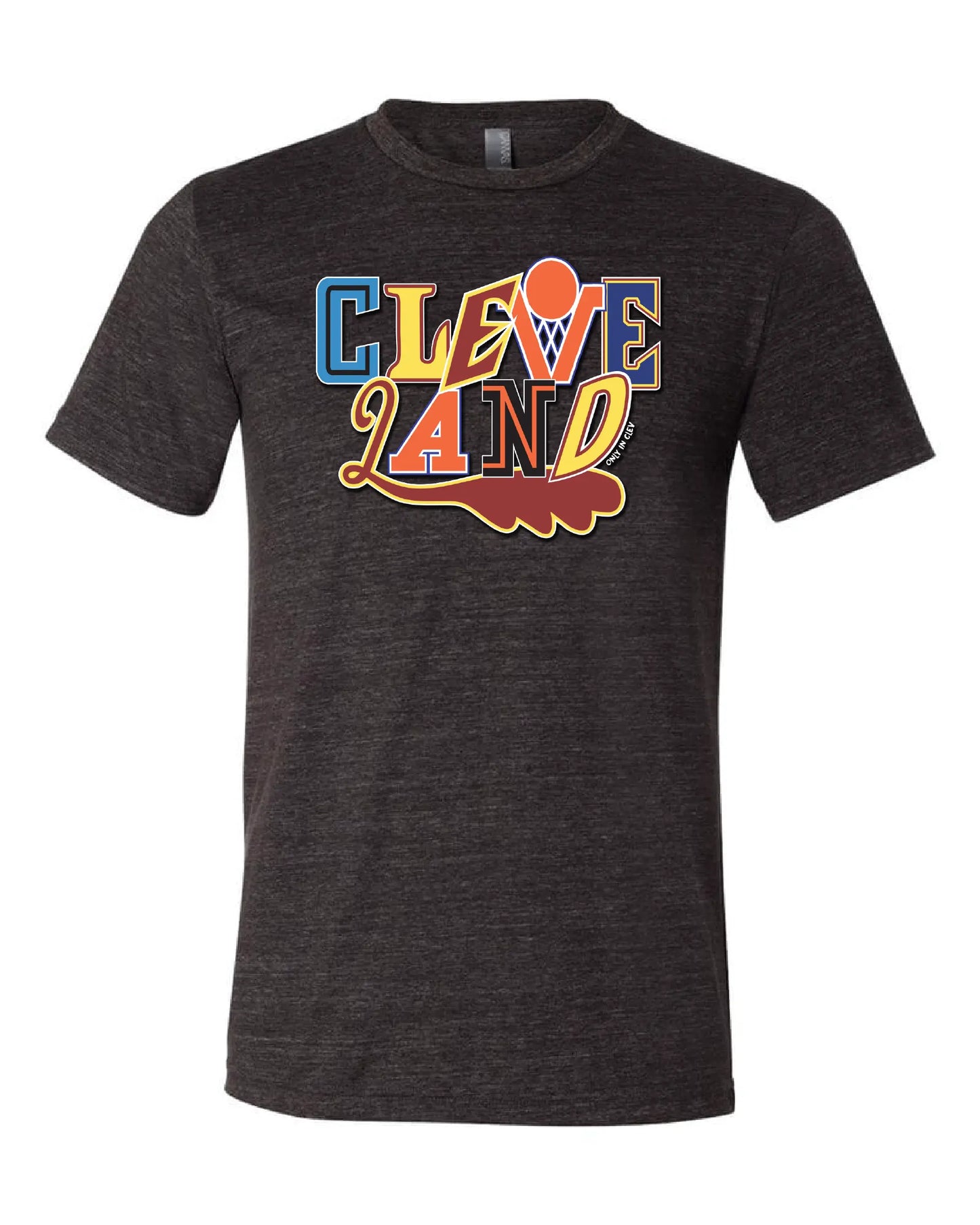 "Cleveland Basketball Collage" Design on Black - Only in Clev 