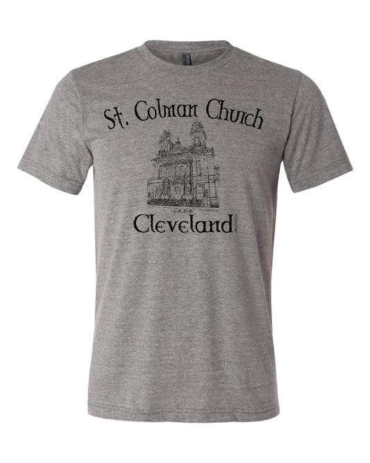 "Saint Colman Church" Design on Gray - Only in Clev