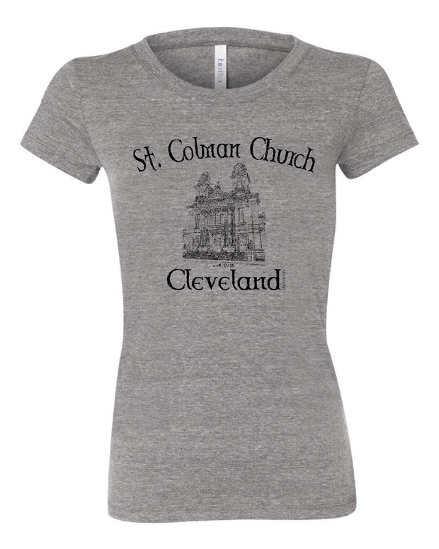 "Saint Colman Church" Design on Gray - Only in Clev