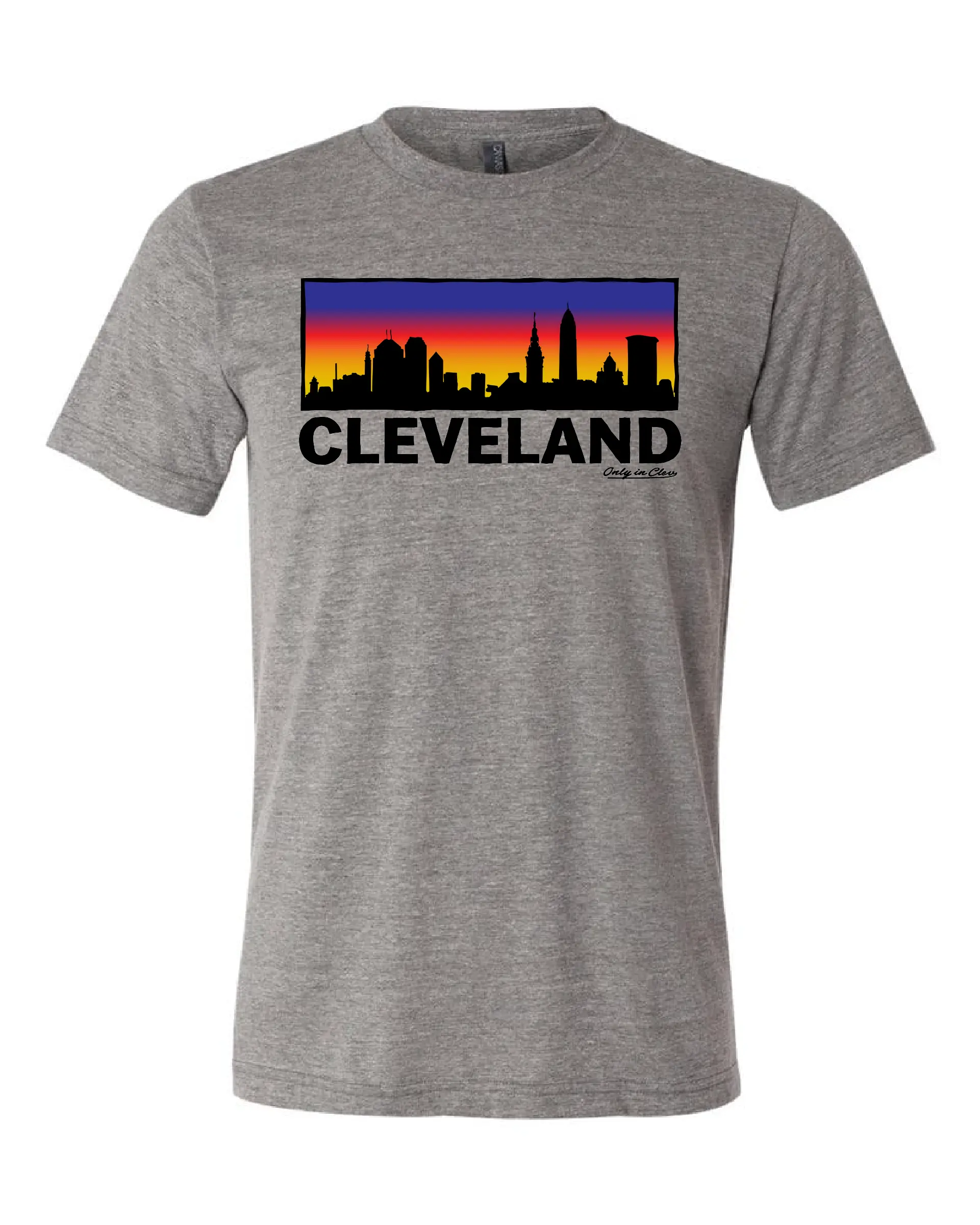Colorful Skyline on Grey - Only in Clev 