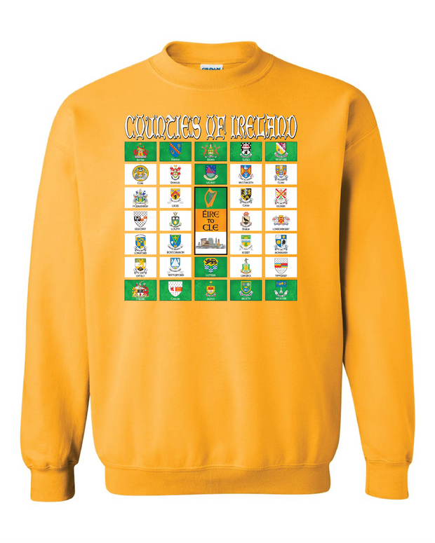 "Eire to Cle Irish" Counties Design on Gold