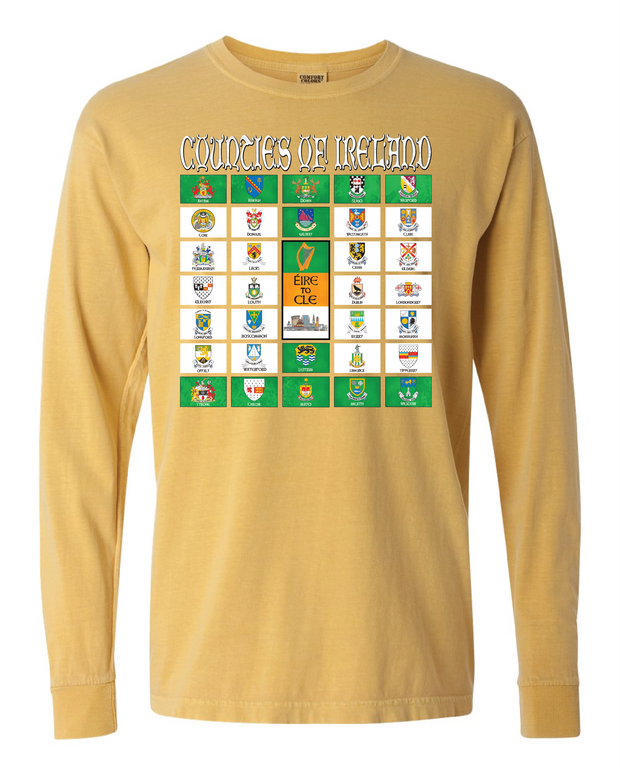 "Eire to Cle Irish" Counties Design on Gold