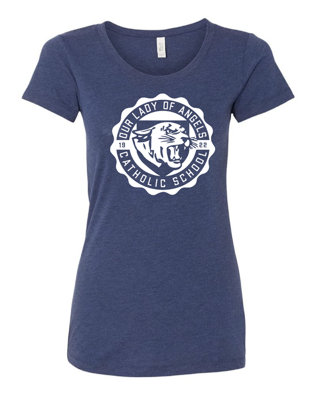 "Our Lady of Angels Crest" Design on Navy