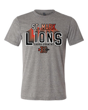 "St. Mark Lions Cross Country" Design on Gray