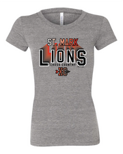 "St. Mark Lions Cross Country" Design on Gray