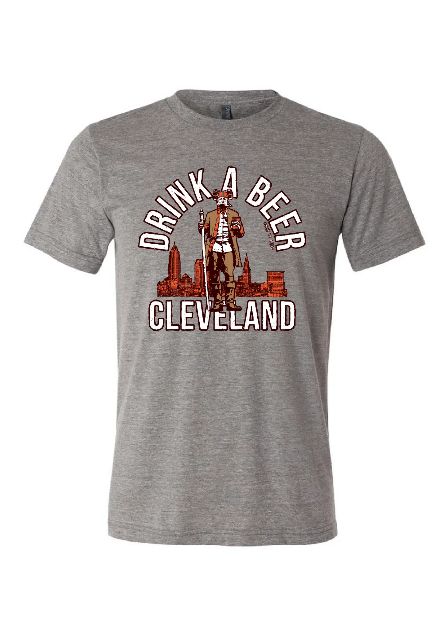 "Drink a Beer Cleveland" on Gray - Only in Clev 3XL-Men-s-short-sleeve