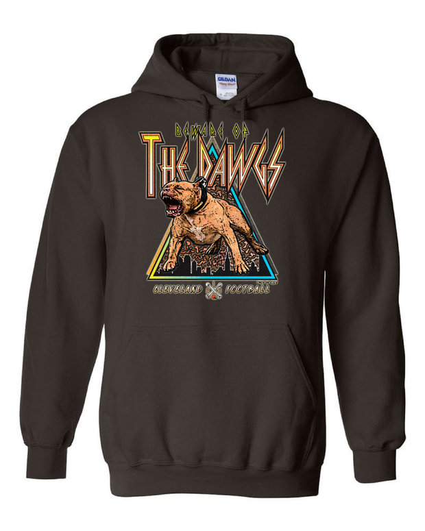 "Beware of the Dawgs" full color on Brown