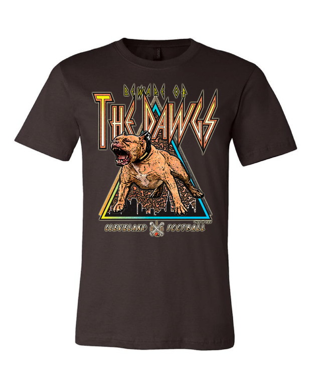 "Beware of the Dawgs" full color on Brown