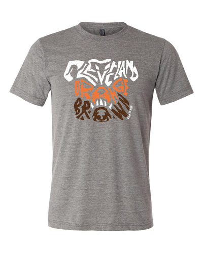 "Dawg Orange & Brown T Shirt" on Gray