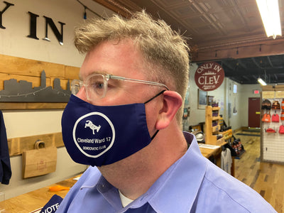 Cleveland "Ward 17 Mask" on Navy - Only in Clev