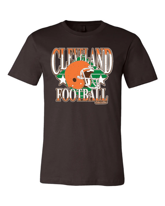 "Cleveland Vintage 80's Diamond Design" on Brown - Only in Clev 