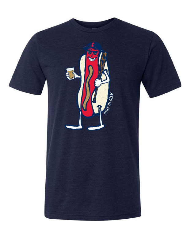 "Cleveland Dollar Dog Design" on Navy - Only in Clev