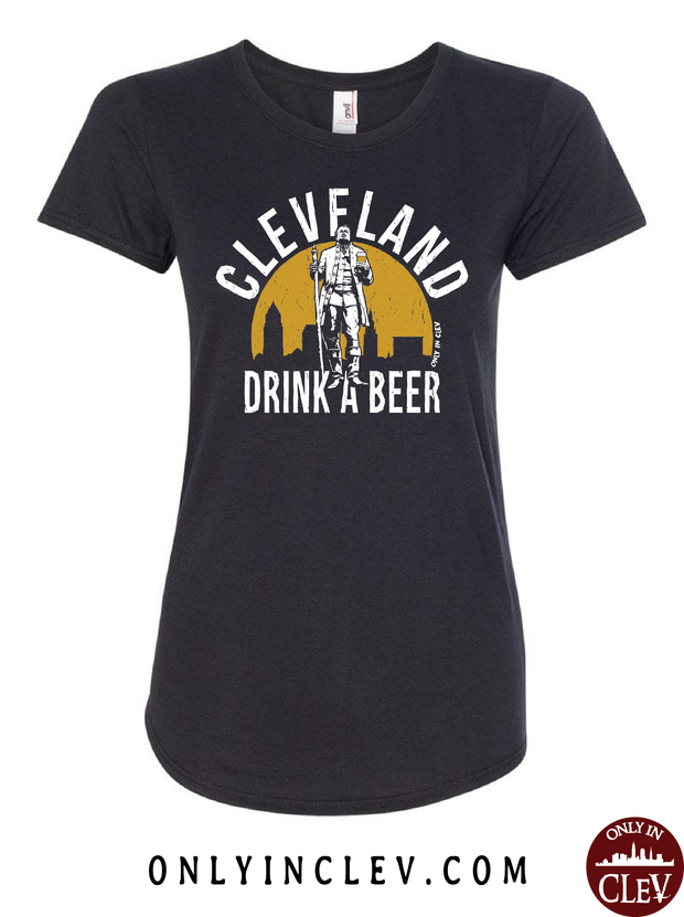 "Cleveland Drink a Beer" on Black - Only in Clev