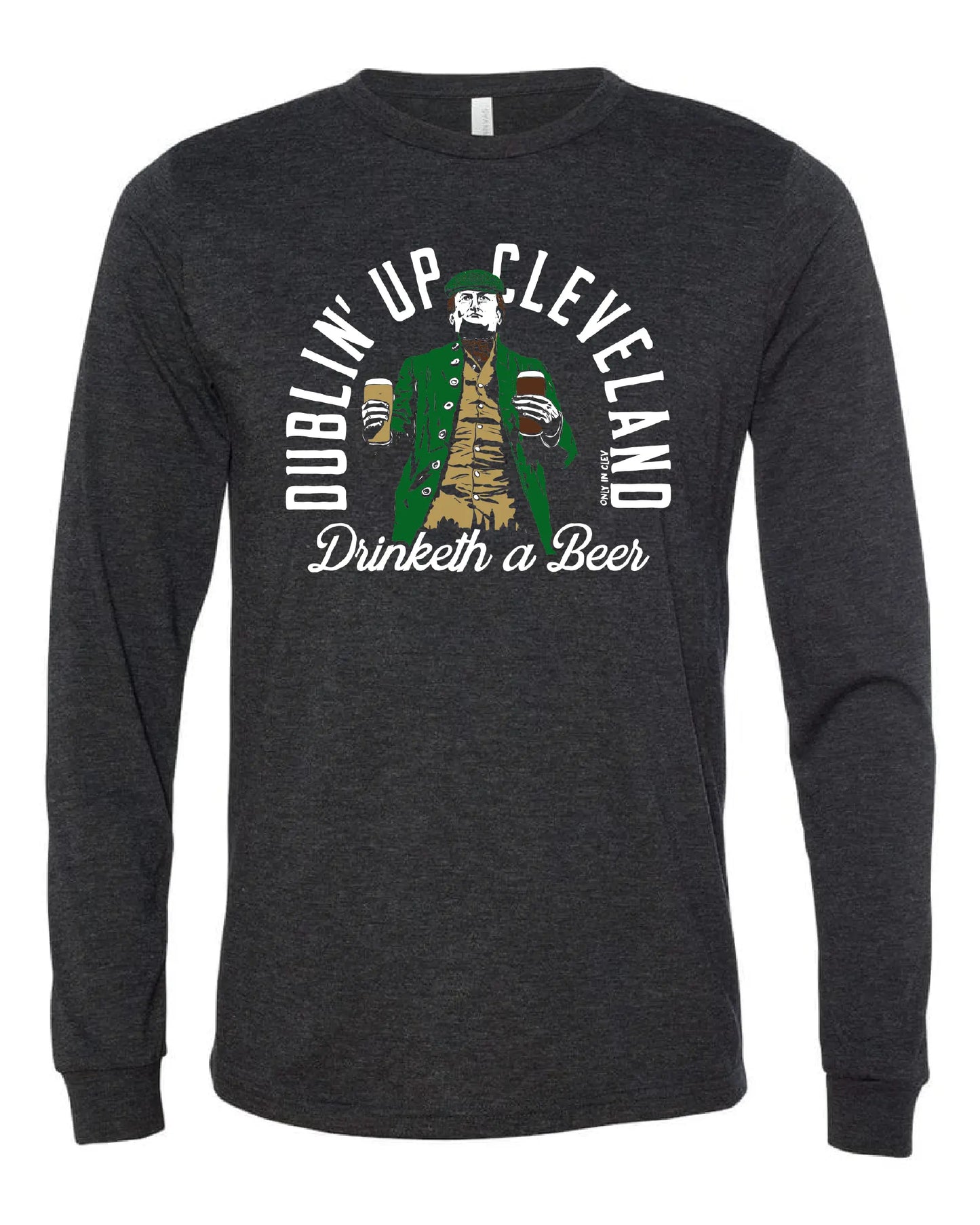 "Dublin Up Cleveland" on Black - Only in Clev 3XL-Unisex-Long-Sleeve-T-Shirt
