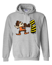 "Elf Punching Pittsburgh Bag" on Gray - Only in Clev