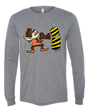 "Elf Punching Pittsburgh Bag" on Gray - Only in Clev