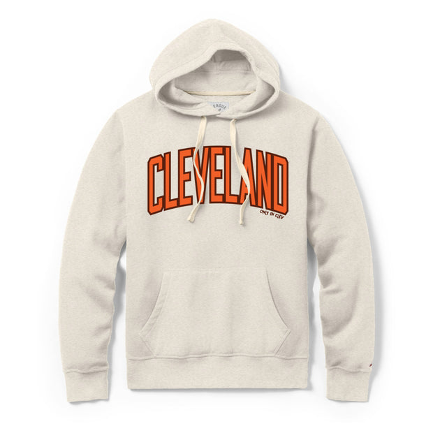 Embroidered "Cleveland "on Oatmeal Hoodie