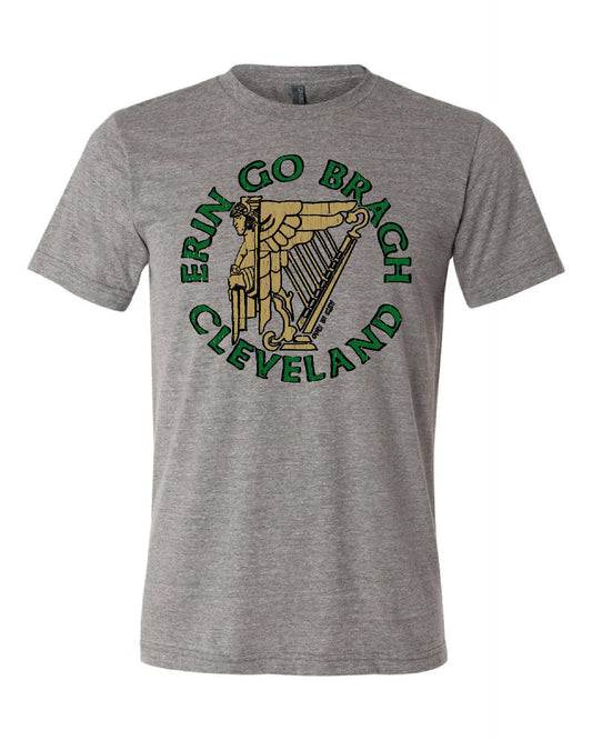 "Erin Go Bragh Cleveland" on Gray - Only in Clev 3XL-Men-s-Short-Sleeve-T-Shirt