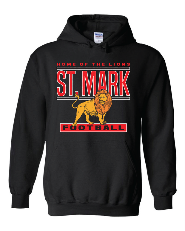 "St. Mark Lions Football" Design on Black