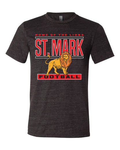 "St. Mark Lions Football" Design on Black - Only in Clev 3XL-Men-s-Short-Sleeve-T-Shirt