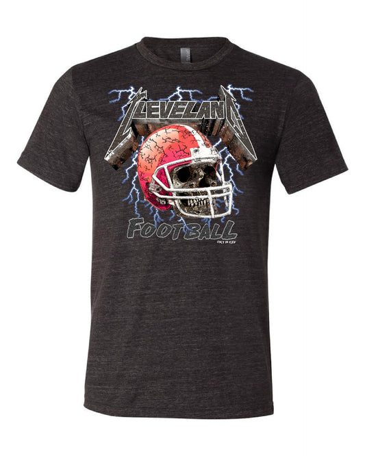 "Cleveland Football Skull" on Black - Only in Clev 3XL-Men-s-short-sleeve