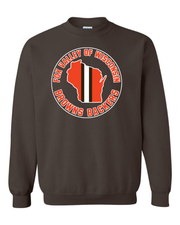 "Fox Valley Wisconsin Browns Backers" Design on Brown