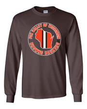 "Fox Valley Wisconsin Browns Backers" Design on Brown