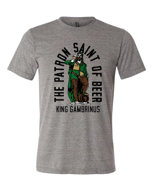 "Patron Saint Of Beer" (King Gambrinus) on Gray - Only in Clev 3XL-Men-s-Short-Sleeve-T-Shirt