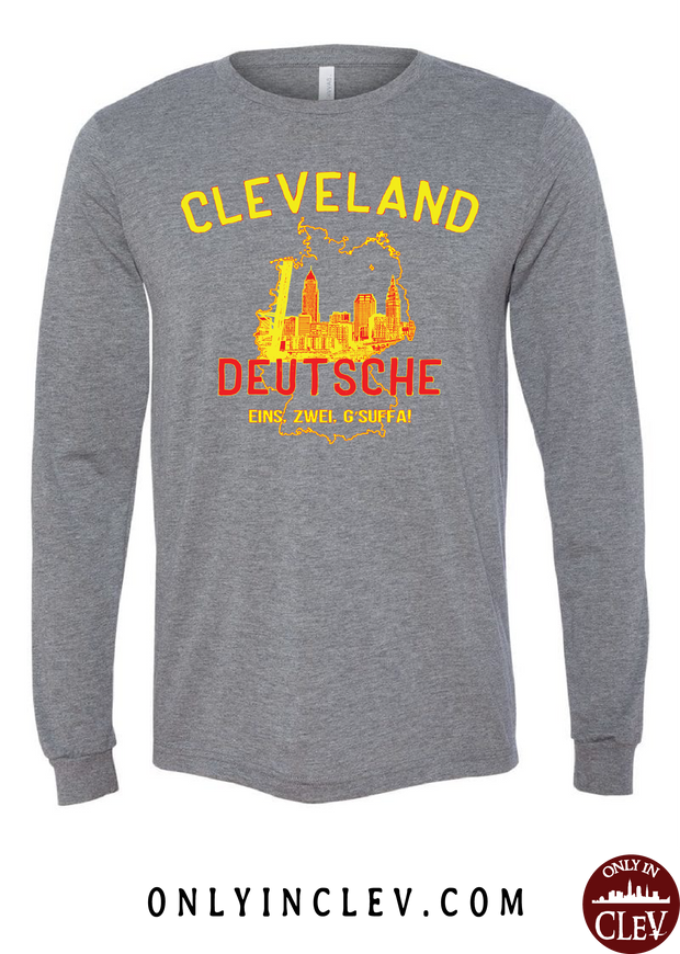 Cleveland Skyline Deutsche Long Sleeve T-Shirt - Only in Clev