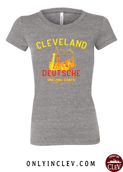 Cleveland Skyline Deutsche Womens T-Shirt - Only in Clev