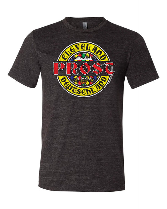 "German Oktoberfest Prost" T-Shirt" on Black - Only in Clev 
