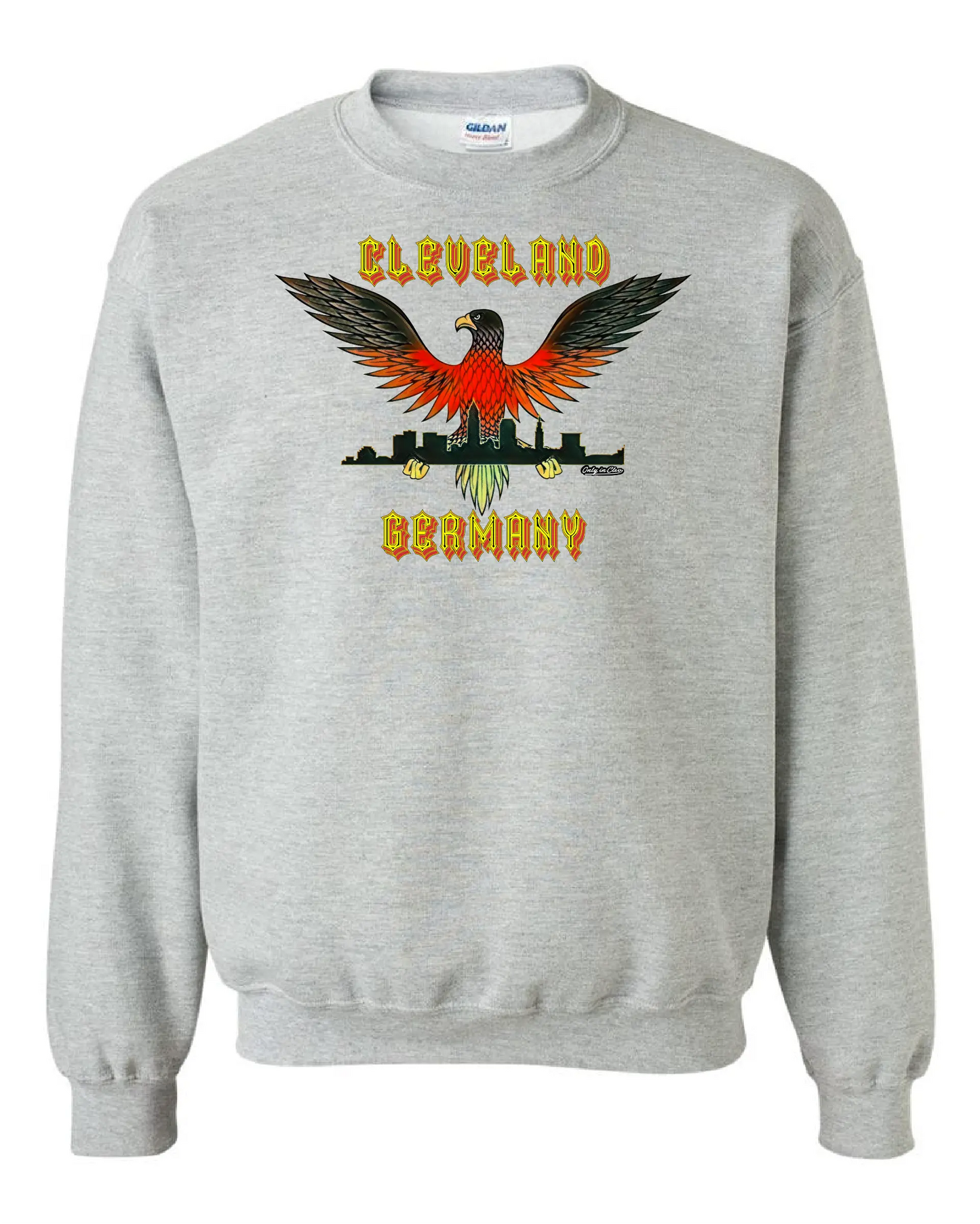"Cleveland German Eagle" T-Shirt" on Gray - Only in Clev 