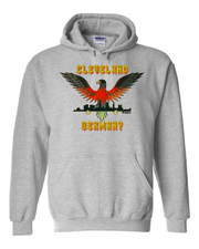"Cleveland German Eagle" T-Shirt" on Gray