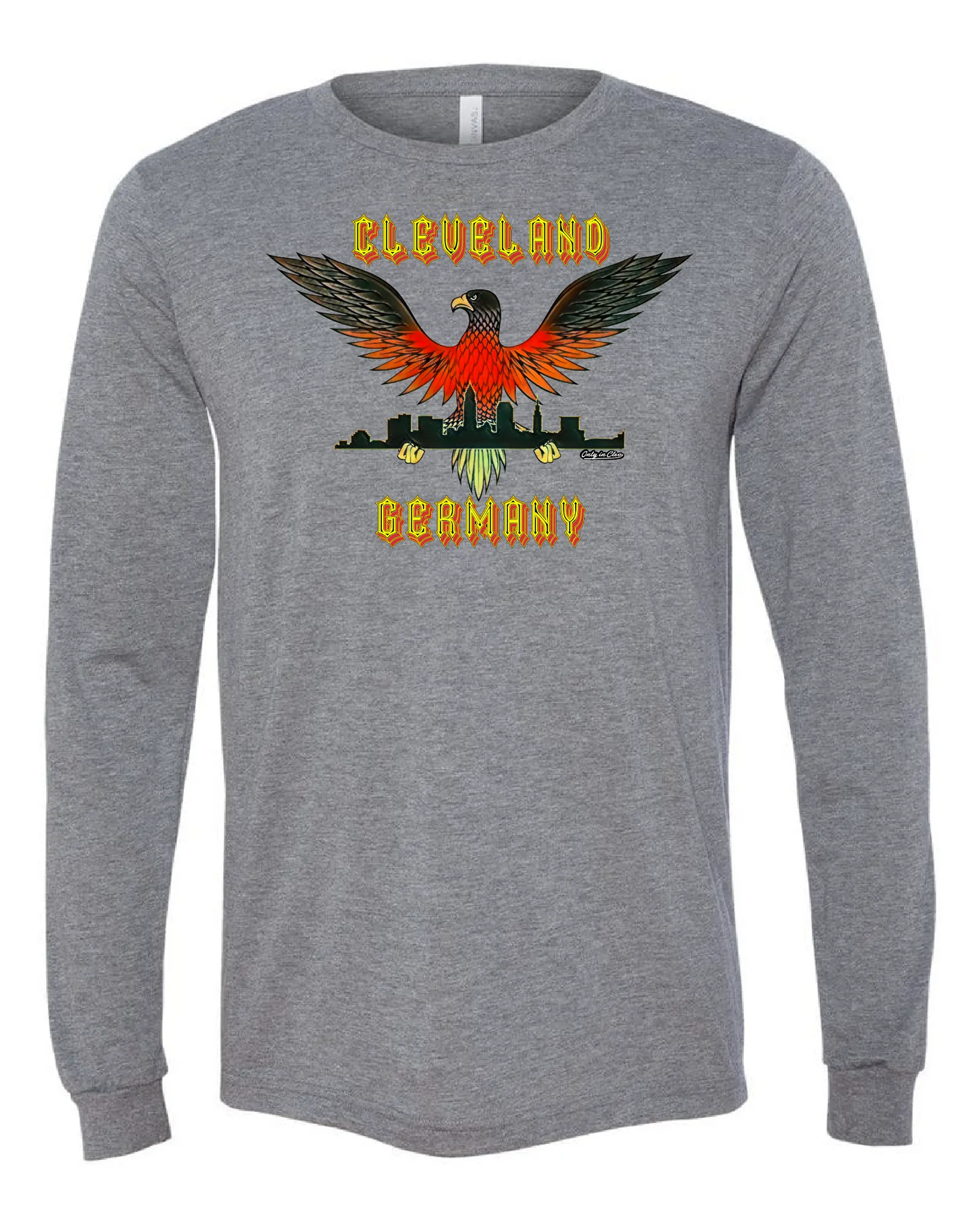 "Cleveland German Eagle" T-Shirt" on Gray - Only in Clev 