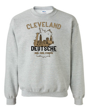 "Cleveland Skyline Deutsche" on Gray