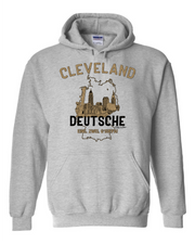 "Cleveland Skyline Deutsche" on Gray