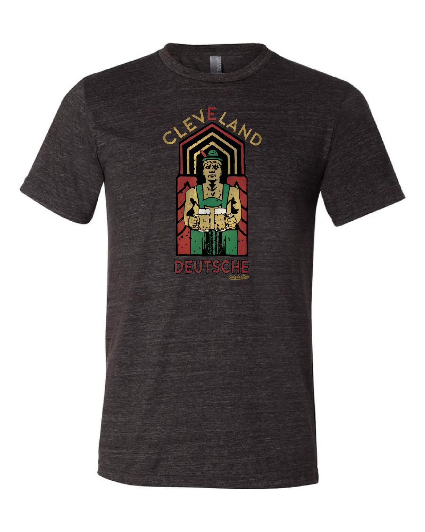 "German Oktoberfest Guardian" T-Shirt" on Black - Only in Clev 