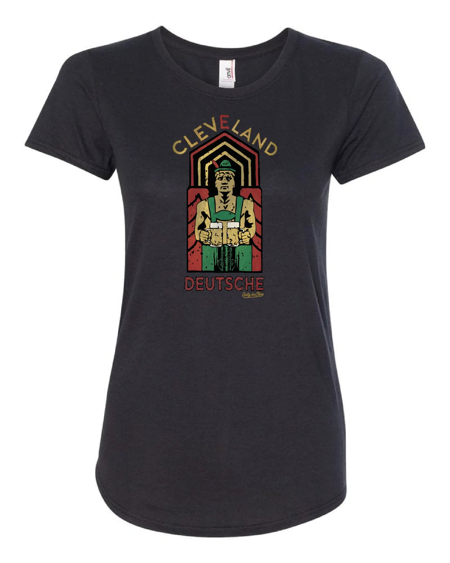 "German Oktoberfest Guardian" T-Shirt" on Black - Only in Clev 