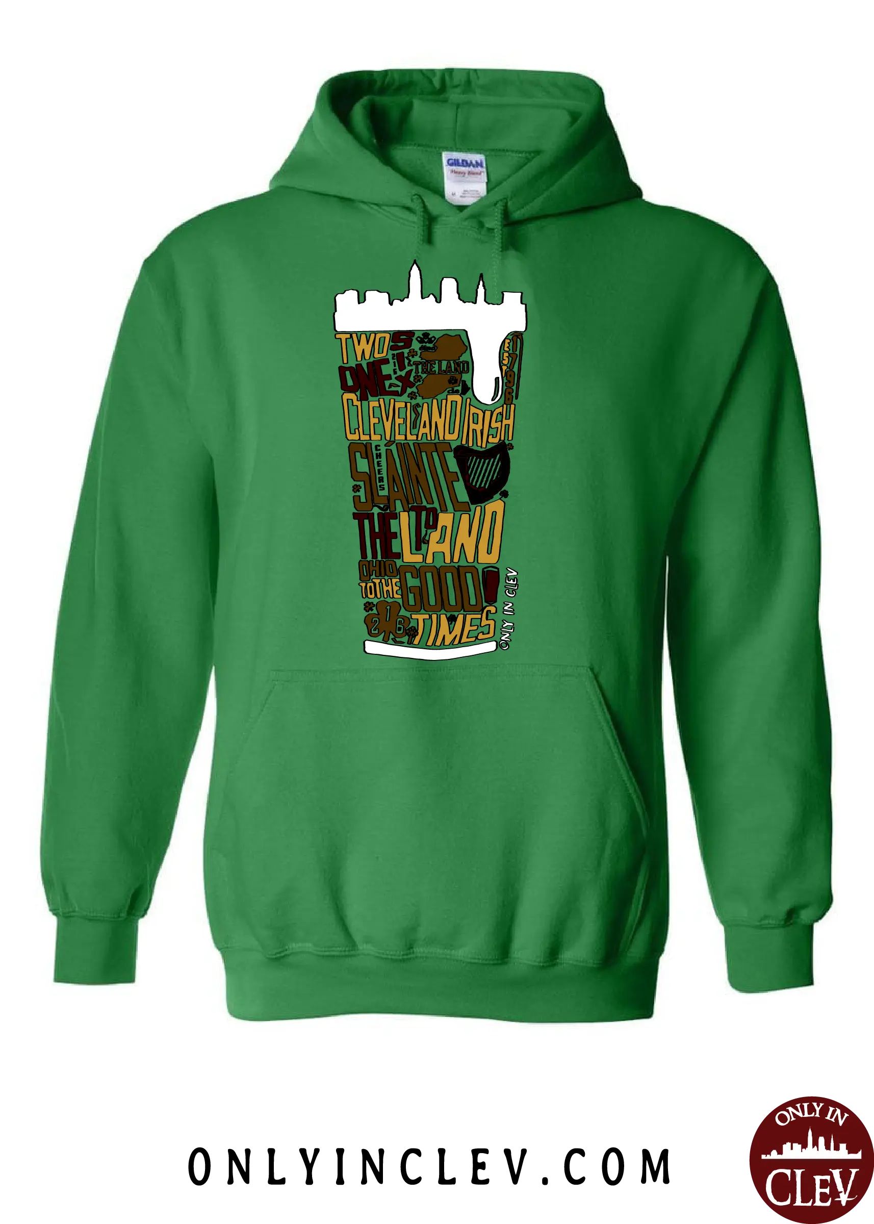 "Cleveland Irish Suds" design on Green - Only in Clev