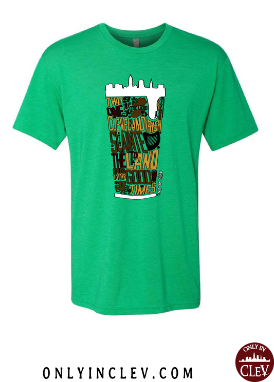 "Cleveland Irish Suds" design on Green - Only in Clev